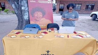 NSFAS employee at application outreach campaign 