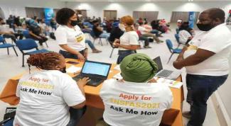 NSFAS employees processing application