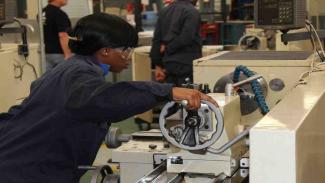 An engineering student enrolled in a TVET College.