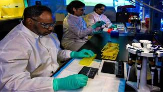 Pathologists in a lab.