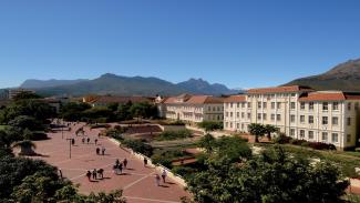 Stellebosch University students walking around campus