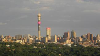 Long-range image of the Johannesburg landscape