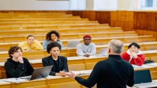 Students attending a lecture