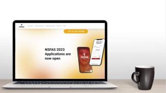 Student submitting a nsfas application 