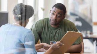 Student applying for a bursary