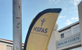 nsfas banner outside nsfas office